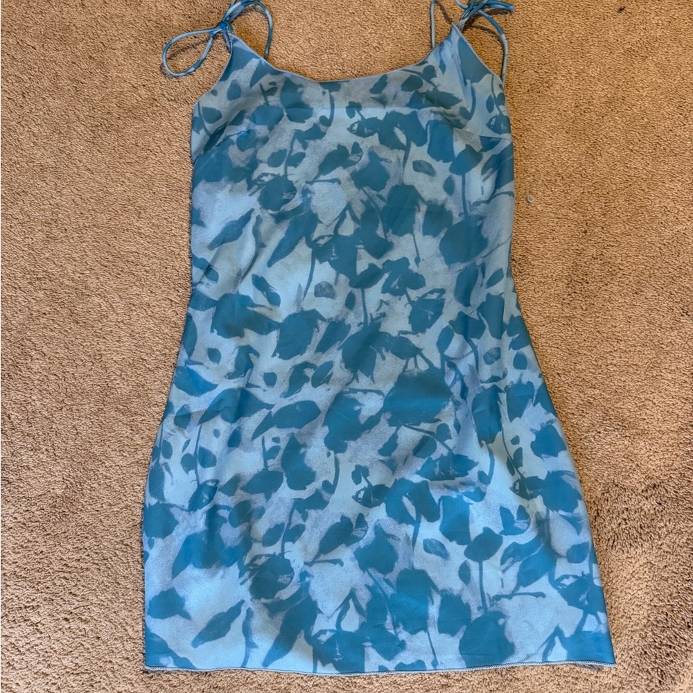 SHEIN Blue Floral Mini Dress